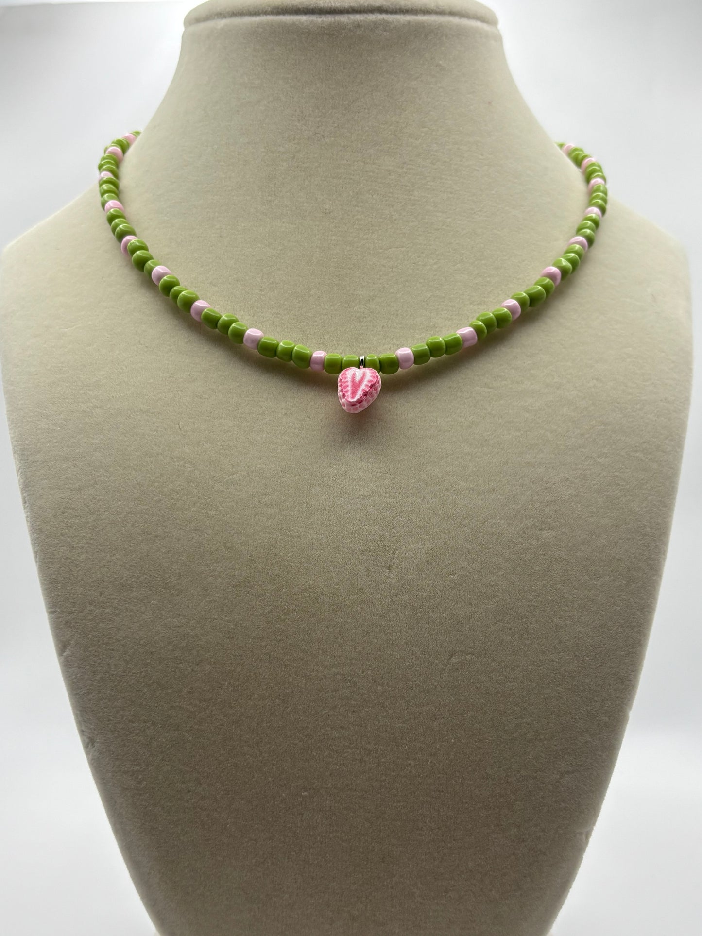 Strawberry Matcha Necklace