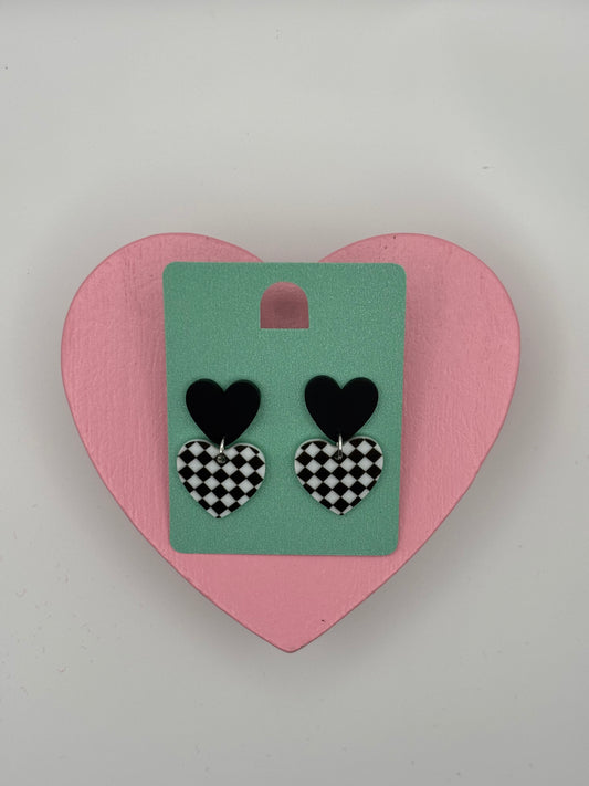Black Heart Earrings