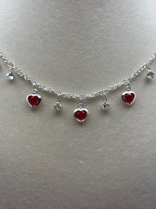Silver Hearts Necklace