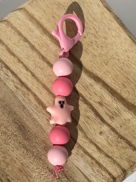 Pink Ghost Keychain